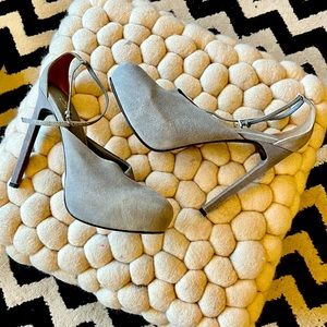 Rare suede Calvin Klein platinum label heels